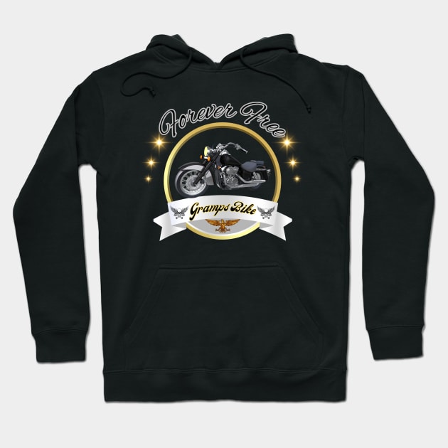 Grandpa Biker Motorcyle Hoodie by Spacetrap